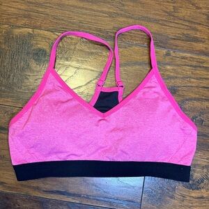 Nike Dri-Fit Comfort Stretch Pink Sports Bralette with Black Band Size Large